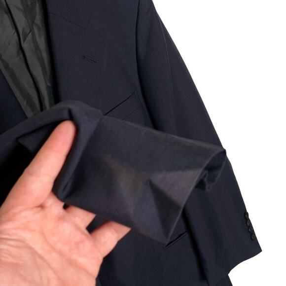 Burberrys Vintage Wool Mohair Blazer Jacket Men's Navy Blue 30 Designer - Picture 11 of 14